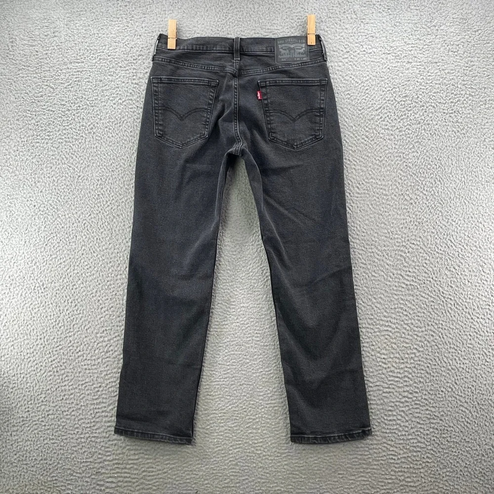 Levis 514 Jeans Mens 30x27 Black‎ Denim Straight Leg Five Pocket Stretch Pants